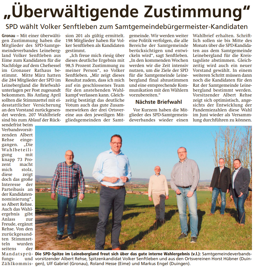 Volker Senftleben ist der SPD Kandidat